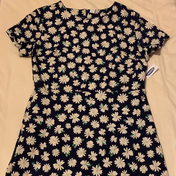 🌼 Old Navy Blue Daisy Body-Con Dress🌼 - Picture 3 of 8